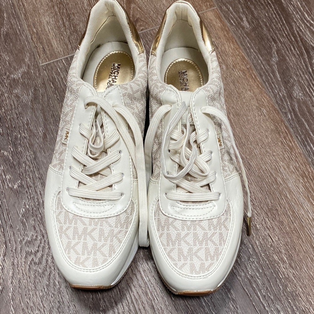Michael Kors Beige and Gold Women's Sneakers